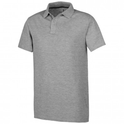 Primus Poloshirt für Herren, grau meliert, XXL Primus Poloshirt für Herren, grau meliert, XXL