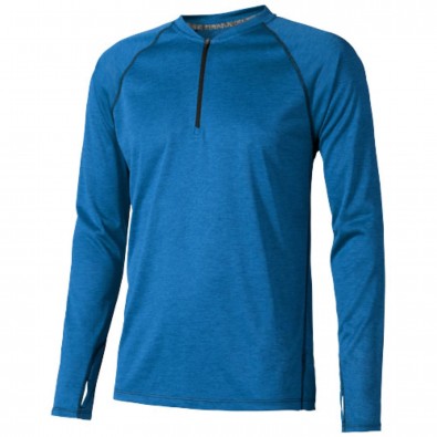 Quadra – Langarmshirt cool fit für Herren, heather blau, XS Quadra – Langarmshirt cool fit für Herren, heather blau, XS