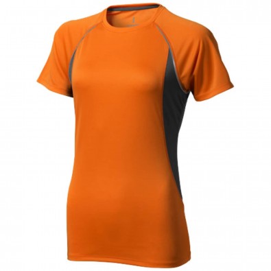 Quebec T-Shirt cool fit für Damen, orange,anthrazit, M Quebec T-Shirt cool fit für Damen, orange,anthrazit, M