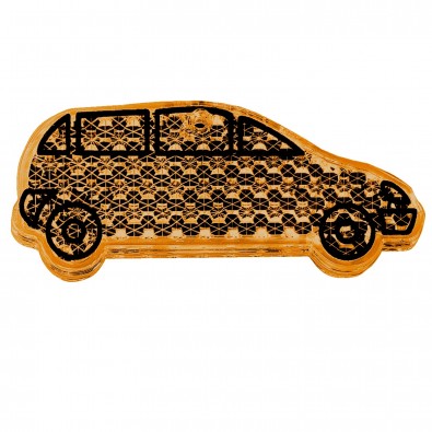 Reflektor Auto, transparent-orange Reflektor Auto, transparent-orange