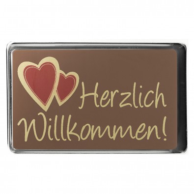 Schokotäfelchen Herzlich Willkommen Schokotäfelchen Herzlich Willkommen