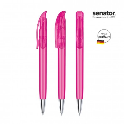 SENATOR Challenger Clear MT Druckkugelschreiber, pink rhodamine red SENATOR Challenger Clear MT Druckkugelschreiber, pink rhodamine red
