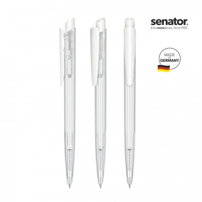 SENATOR Dart Clear Druckkugelschreiber, weiß SENATOR Dart Clear Druckkugelschreiber, weiß