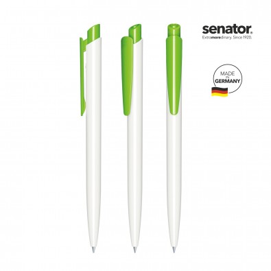 SENATOR Dart Polished Basic Druckkugelschreiber, weiß/grün 376 SENATOR Dart Polished Basic Druckkugelschreiber, weiß/grün 376