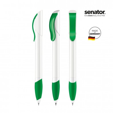 SENATOR HATTRIX polished basic SG Druckkugelschreiber, weiß/grün 347 SENATOR HATTRIX polished basic SG Druckkugelschreiber, weiß/grün 347