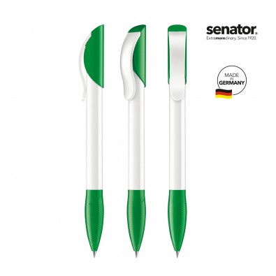 SENATOR Hattrix Polished Basic Druckkugelschreiber, weiß/grün 347 SENATOR Hattrix Polished Basic Druckkugelschreiber, weiß/grün 347