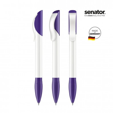 SENATOR Hattrix Polished Basic Druckkugelschreiber, weiß/violett 267 SENATOR Hattrix Polished Basic Druckkugelschreiber, weiß/violett 267