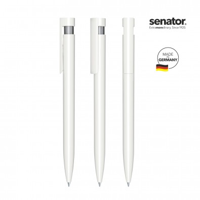 SENATOR Liberty Polished Basic Druckkugelschreiber, weiß/grau cool gray 9 SENATOR Liberty Polished Basic Druckkugelschreiber, weiß/grau cool gray 9