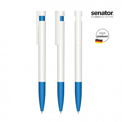 SENATOR Liberty Polished Basic SG Druckkugelschreiber, weiß/blau 2935 SENATOR Liberty Polished Basic SG Druckkugelschreiber, weiß/blau 2935