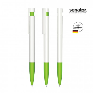 SENATOR Liberty Polished Basic SG Druckkugelschreiber, weiß/grün 376 SENATOR Liberty Polished Basic SG Druckkugelschreiber, weiß/grün 376