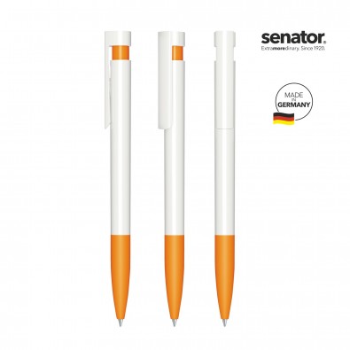 SENATOR Liberty Polished Basic SG Druckkugelschreiber, weiß/orange 151 SENATOR Liberty Polished Basic SG Druckkugelschreiber, weiß/orange 151