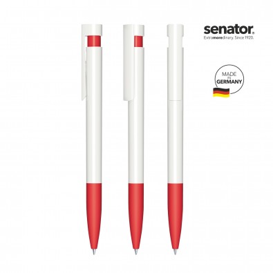 SENATOR Liberty Polished Basic SG Druckkugelschreiber, weiß/rot 186 SENATOR Liberty Polished Basic SG Druckkugelschreiber, weiß/rot 186