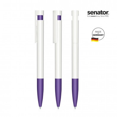 SENATOR Liberty Polished Basic SG Druckkugelschreiber, weiß/violett 267 SENATOR Liberty Polished Basic SG Druckkugelschreiber, weiß/violett 267