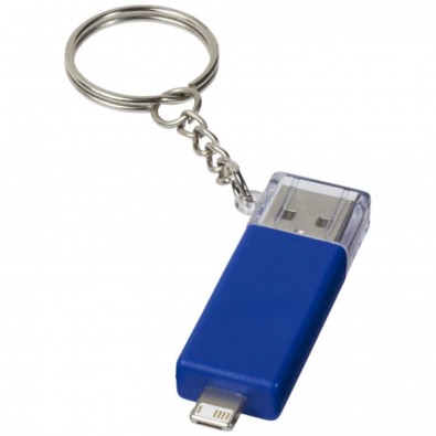 Slot 2-in-1 Ladekabel Schlüsselanhänger, royalblau Slot 2-in-1 Ladekabel Schlüsselanhänger, royalblau