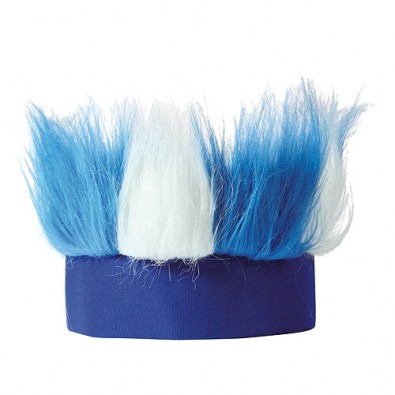 Stirnband Hairy weiß/blau