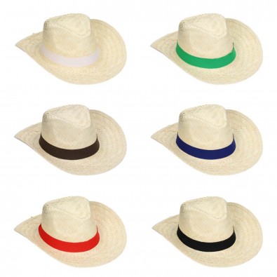 Strohhut "Texas", natur/blau Strohhut "Texas", natur/blau