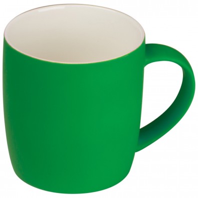 Tasse außen gummiert, 300 ml, Grün Tasse außen gummiert, 300 ml, Grün