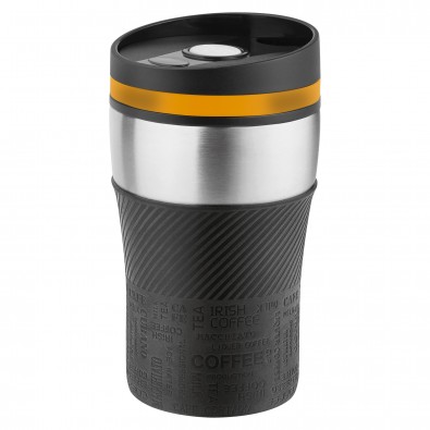 Thermobecher Voila, Schwarz/Orange Thermobecher Voila, Schwarz/Orange
