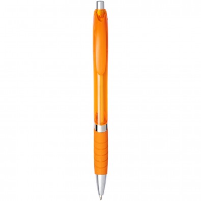 Turbo Kugelschreiber mit Gummigriff, orange Turbo Kugelschreiber mit Gummigriff, orange