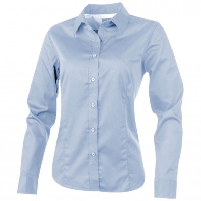 Wilshire Damen Langarm Bluse, blau mattiert, M Wilshire Damen Langarm Bluse, blau mattiert, M