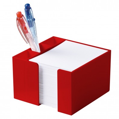 Zettelbox Stifteköcher, standard-rot Zettelbox Stifteköcher, standard-rot