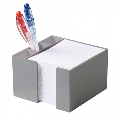 Zettelbox Stifteköcher, standard-silber Zettelbox Stifteköcher, standard-silber