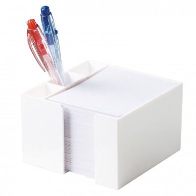 Zettelbox Stifteköcher, weiß Zettelbox Stifteköcher, weiß
