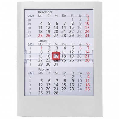 2-Jahres-Tischkalender 2020/2021, Weiß 2-Jahres-Tischkalender 2020/2021, Weiß