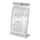 Edelstahl 2-Jahres-Tischkalender 2020/2021, Silber Edelstahl 2-Jahres-Tischkalender 2020/2021, Silber