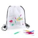 Kinder-Turnbeutel mit 5 Filzstiften, Rucksack Kinder-Turnbeutel mit 5 Filzstiften, Rucksack