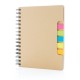 A5 Kraft Spiral Notizbuch mit Haftnotizen, braun A5 Kraft Spiral Notizbuch mit Haftnotizen, braun