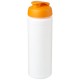 Baseline® Plus grip 750 ml Sportflasche mit Klappdeckel, weiss,orange Baseline® Plus grip 750 ml Sportflasche mit Klappdeckel, weiss,orange