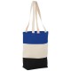 Colour Block Baumwoll Tragetasche, natur,royalblau Colour Block Baumwoll Tragetasche, natur,royalblau