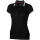 Deuce Poloshirt mit weißem Rand für Damen, schwarz, L Deuce Poloshirt mit weißem Rand für Damen, schwarz, L