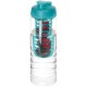 H2O Treble 750 ml Flasche mit Klappdeckel und Infusor, transparent,aquablau H2O Treble 750 ml Flasche mit Klappdeckel und Infusor, transparent,aquablau