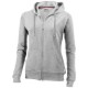 Open Kapuzensweatjacke für Damen, grau meliert, S Open Kapuzensweatjacke für Damen, grau meliert, S