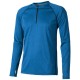 Quadra – Langarmshirt cool fit für Herren, heather blau, XS Quadra – Langarmshirt cool fit für Herren, heather blau, XS