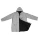 Zweifarbige phthalatfreie Wende-Regenjacke aus PVC, schwarz / silber Zweifarbige phthalatfreie Wende-Regenjacke aus PVC, schwarz / silber