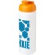 Baseline® Plus grip 750 ml Sportflasche mit Klappdeckel, weiss,orange Baseline® Plus grip 750 ml Sportflasche mit Klappdeckel, weiss,orange