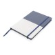 Deluxe DIN A5 PU Notizbuch, blau,weiß Deluxe DIN A5 PU Notizbuch, blau,weiß