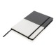 Deluxe DIN A5 PU Notizbuch, schwarz,weiß Deluxe DIN A5 PU Notizbuch, schwarz,weiß