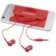 Ohrhörer mit Kabel und Silikon Telefontasche, rot Ohrhörer mit Kabel und Silikon Telefontasche, rot