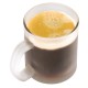 Kaffeetasse weiß gefrostet, 300 ml, transparent Kaffeetasse weiß gefrostet, 300 ml, transparent