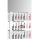 Monatskalender Solid 3 Bestseller, hellgrau Monatskalender Solid 3 Bestseller, hellgrau