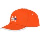 Nestor Kappe mit 5 Segmenten und Paspel, orange,weiss Nestor Kappe mit 5 Segmenten und Paspel, orange,weiss