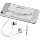 Ohrhörer mit Kabel und Silikon Telefontasche, weiss Ohrhörer mit Kabel und Silikon Telefontasche, weiss