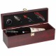 Weinbox aus Holz mit Kellnermesser für 1 Flasche, braun Weinbox aus Holz mit Kellnermesser für 1 Flasche, braun