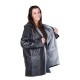 Zweifarbige phthalatfreie Wende-Regenjacke aus PVC, schwarz / silber Zweifarbige phthalatfreie Wende-Regenjacke aus PVC, schwarz / silber
