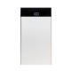6.000mAh flache Powerbank mit digitalem Display, silber 6.000mAh flache Powerbank mit digitalem Display, silber