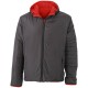 Original James Nicholson Herren Lightweight-Wendejacke, Red/Carbon, M Original James Nicholson Herren Lightweight-Wendejacke, Red/Carbon, M